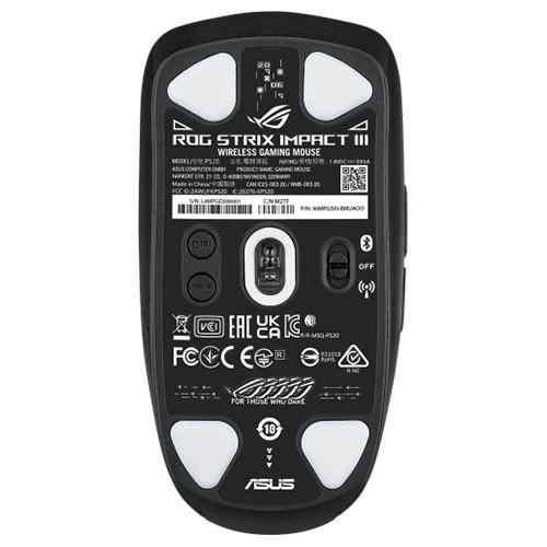 ماوس أسوس روغ ستريكس إمباكت 3 الألعاب اللاسلكي PN-90MP03D0-BMUA00 P520 - دقة 36000 نقطة في البوصة - لاسلكي مزدوج - 5 أزرار ومستشعر بصري روغ أيم بوينت - أسود (197105278165) - image 6 ماوس أسوس روغ ستريكس إمباكت 3 الألعاب اللاسلكي PN-90MP03D0-BMUA00 P520 - دقة 36000 نقطة في البوصة - لاسلكي مزدوج - 5 أزرار ومستشعر بصري روغ أيم بوينت - أسود (197105278165) - image 6