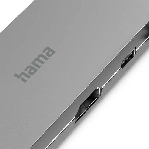 Hama USB-C Hub 200109  Multiport 5in1 Ports - 4K HDMI Output - Gigabit Ethernet - Fast Data Transfer - Grey (4047443436818) - image 4