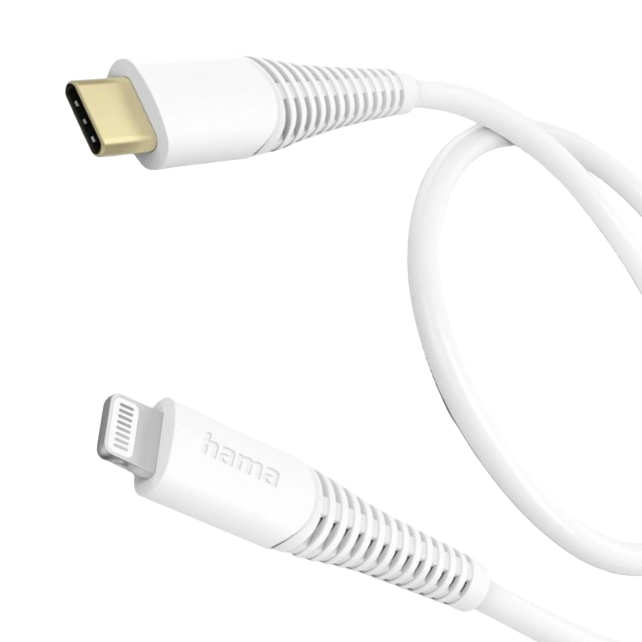 Hama Charging Cable 201603 - USB-C to Lightning - 1.5m - Fast Charging -High-Speed Data Transfer - Tangle-Free Design - White (4047443486035) - image 3