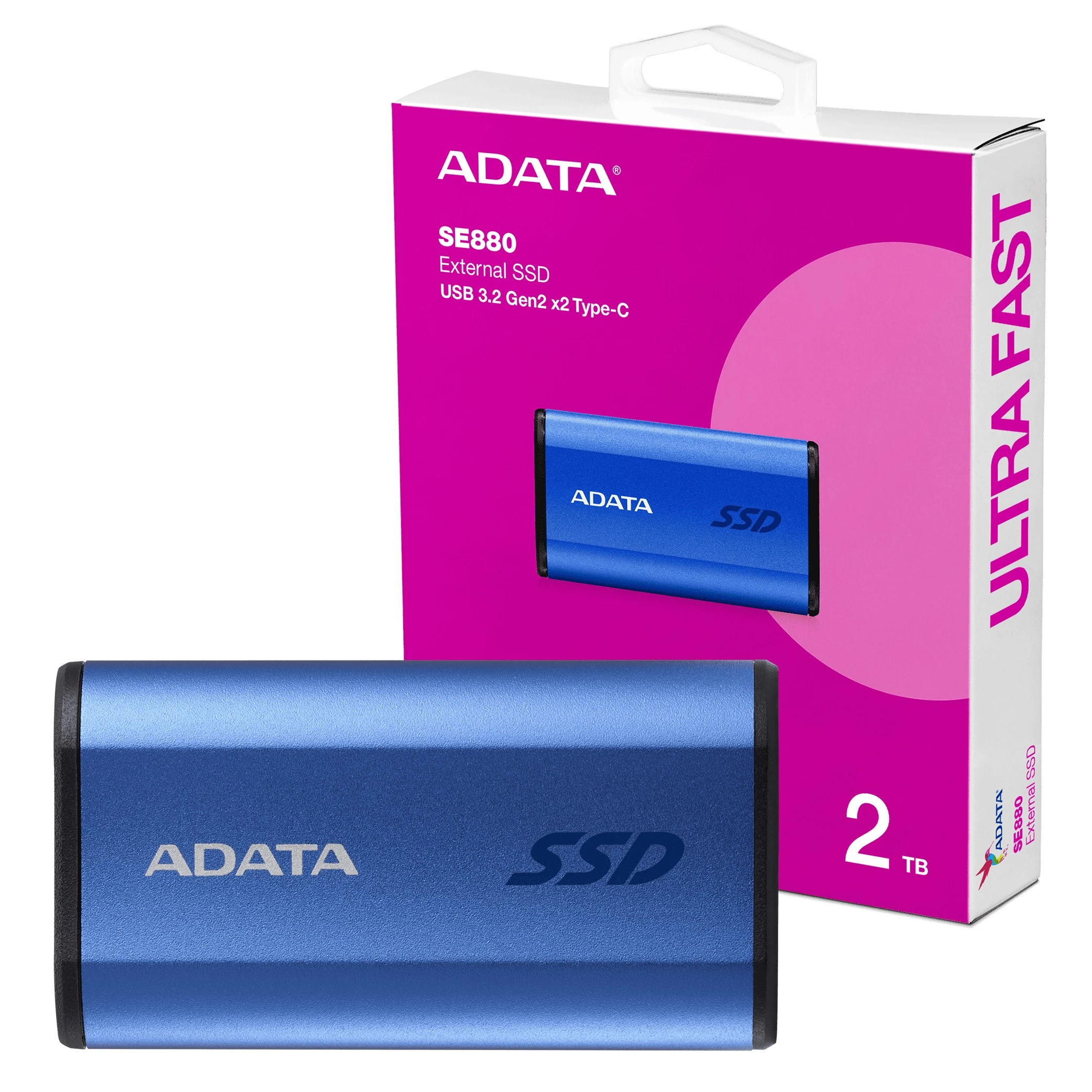 أي داتا SE880 هارد خارجي SSD - منفذ USB 3.2 الجيل الثاني x2 نوع -C - سرعة نقل بيانات 2000 ميغابايت/ثانية (842243031898) - image 2 أي داتا SE880 هارد خارجي SSD - منفذ USB 3.2 الجيل الثاني x2 نوع -C - سرعة نقل بيانات 2000 ميغابايت/ثانية (842243031898) - image 2