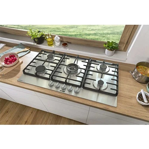 Gorenje Built in Gas Hob 90 cm GW9C51X - BigSurface Design - Cast iron ProGrids - Powerful Wok Burner - 5 Burners - Stainless Steel- Silver (3838782384035) - image 4