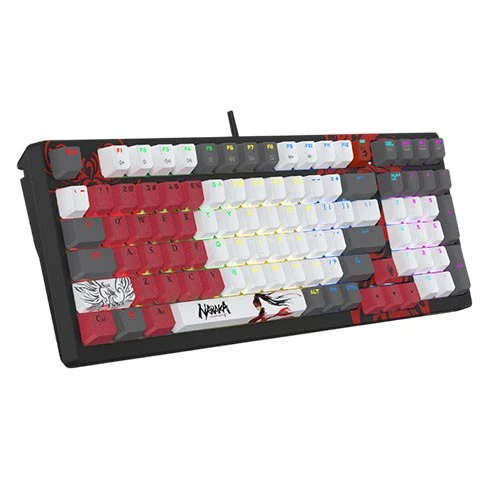 Bloody S98 Naraka Mechanical Gaming Keyboard - 98% - BLMS Red Plus - Wired - Hot-Swappable - White / Red (4711421000383) - image 2