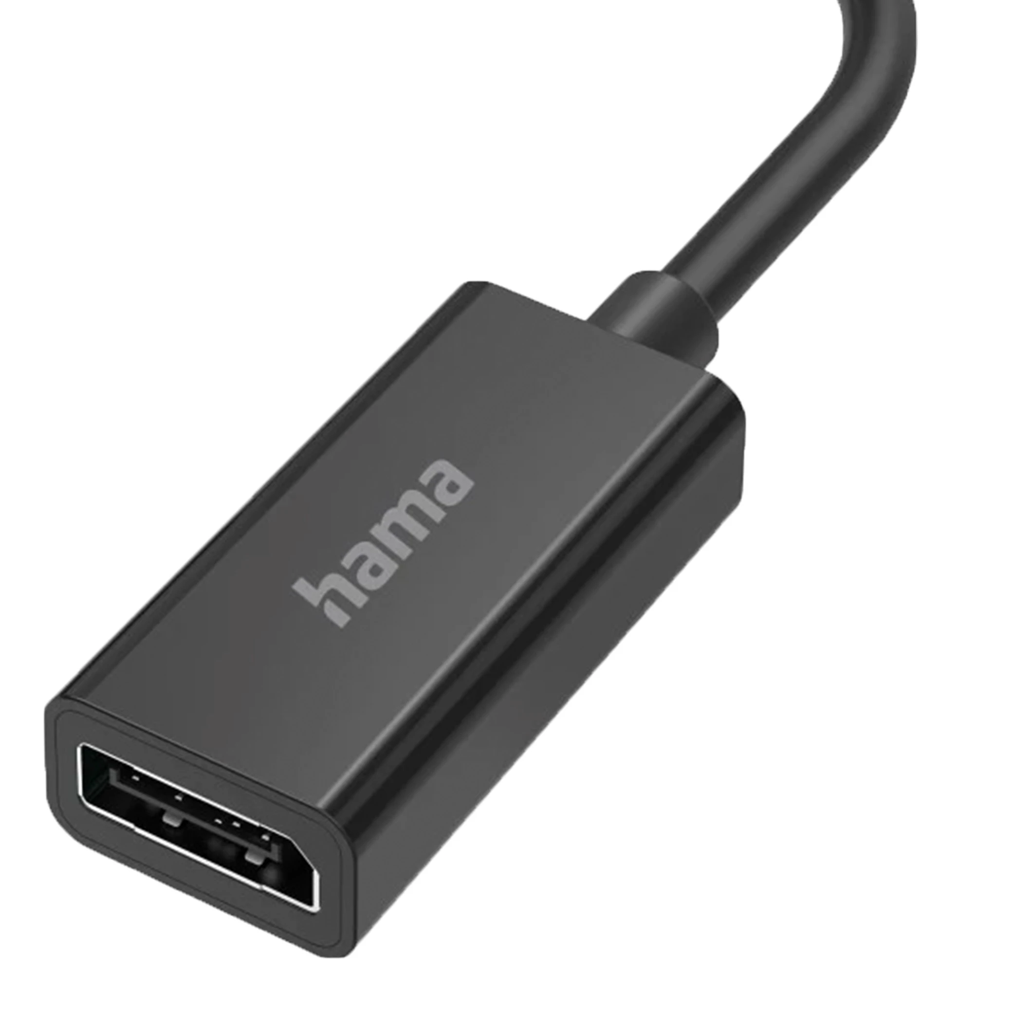 Hama Video Adapter 200314 USB-C Plug - Display Port Socket Ultra-HD 4K - Gold-Plated Connectors - Black (4047443437150) - image 2