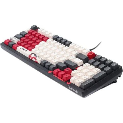 Bloody S98 Naraka Mechanical Gaming Keyboard - 98% - BLMS Red Plus - Wired - Hot-Swappable - White / Red (4711421000383) - image 5
