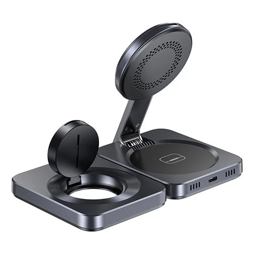 Unitek Qi2 Foldable 3-in-1 Charging Station P1300A - 15W - Magnetic Wireless - Grey (4894160055514) - image 4 Unitek Qi2 Foldable 3-in-1 Charging Station P1300A - 15W - Magnetic Wireless - Grey (4894160055514) - image 4