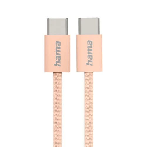 Hama Fabric Charging Cable 201727 - 60W - USB-C to USB-C - 1m Nylon - Slim & Sleek Design -Nickel-Plated Connectors (4047443532015) - image 4 Hama Fabric Charging Cable 201727 - 60W - USB-C to USB-C - 1m Nylon - Slim & Sleek Design -Nickel-Plated Connectors (4047443532015) - image 4