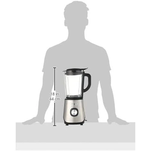Kenwood Power Blender with Mill BLM45.240SS - Powerful 1000 W Motor - 2 Speeds and Pulse - 2 Liters Glass Jar Capacity -Black / Silver (5011423000411) - image 4