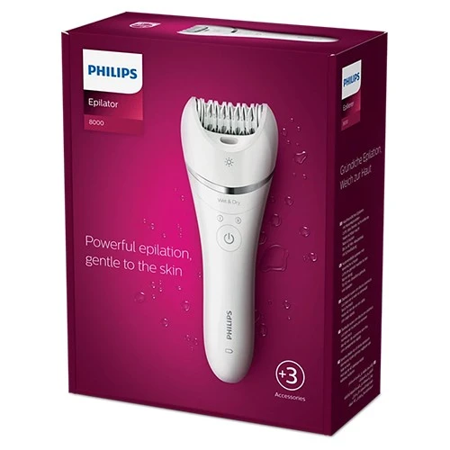 Philips Wet & Dry Epilators BRE700/00 Women Care With 3 Accessories  - White (8710103935476) - image 4