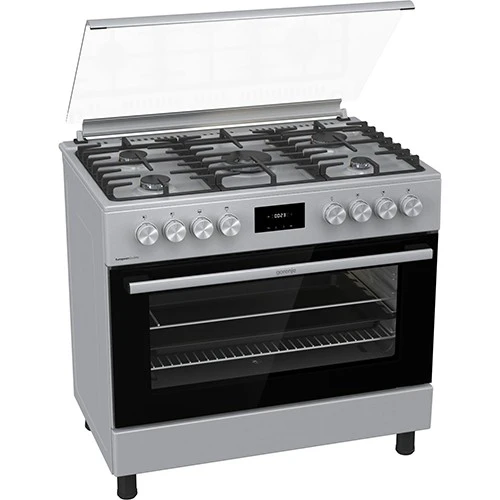 Gorenje Gas Cooker GGI9C21X - 90 cm - 110 L BigSpace Oven - GentleClose Door - EcoClean Enamel - Silver (GGI9C21X) - image 2