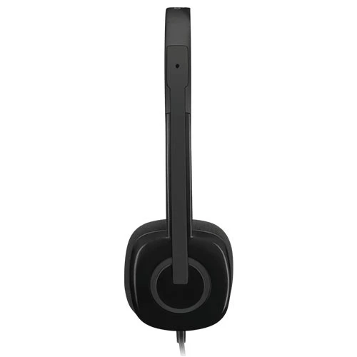 Logitech H151 Stereo Headset - 3.5mm Audio Jack Connection - In-line Volume/Mute Controls - Full Stereo Audio - Multi-Device Compatibility - Noise-Cancelling Rotating Mic - Black (5099206057333) - image 3 Logitech H151 Stereo Headset - 3.5mm Audio Jack Connection - In-line Volume/Mute Controls - Full Stereo Audio - Multi-Device Compatibility - Noise-Cancelling Rotating Mic - Black (5099206057333) - image 3