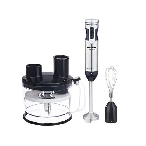 Moonlife Chefmoon Hand Blender Set MF324 Powerful 1000W Motor - Stepless Variable Speed - Silver / Black (8682079451277) - image 2