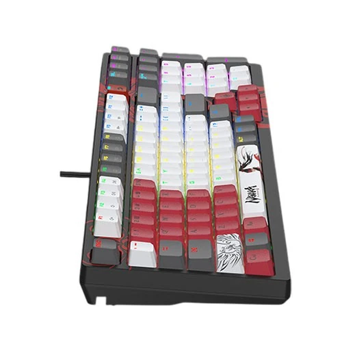 Bloody S98 Naraka Mechanical Gaming Keyboard - 98% - BLMS Red Plus - Wired - Hot-Swappable - White / Red (4711421000383) - image 7