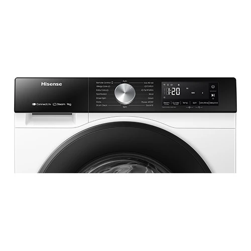 Hisense Front Load Washing Machine WF3S9043BW - 9 Kg and 1400 RPM Spin Speed - Durable Inverter Motor - 15 Smart Programs - Child Lock - White (6901101827302) - image 7