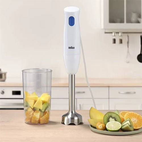 خلاط براون مالتيكويك 1 اليدوي HB101AI-MQ10.001MWH بقوة 450 واط وسعة 600 مل  - أبيض (8021098002334) - image 4