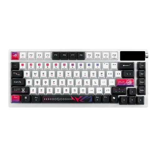 ئاسوس رۆگ ئازۆس NXSWV2 X کیبۆردی میکانیکی بێوایەری یاری PBT PN-90MP044F-BKCA30 - قەبارەی 75% - سویچی رۆگ NX سنۆ - سێ جۆر پەیوەندی - شاشەی ئۆلێدی ڕەنگاوڕەنگی دەستلێدان - سپی (197105952195) - image 4 ئاسوس رۆگ ئازۆس NXSWV2 X کیبۆردی میکانیکی بێوایەری یاری PBT PN-90MP044F-BKCA30 - قەبارەی 75% - سویچی رۆگ NX سنۆ - سێ جۆر پەیوەندی - شاشەی ئۆلێدی ڕەنگاوڕەنگی دەستلێدان - سپی (197105952195) - image 4