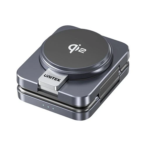 Unitek Qi2 Foldable 3-in-1 Charging Station P1300A - 15W - Magnetic Wireless - Grey (4894160055514) - image 2 Unitek Qi2 Foldable 3-in-1 Charging Station P1300A - 15W - Magnetic Wireless - Grey (4894160055514) - image 2