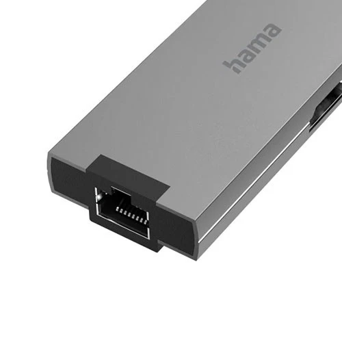 Hama USB-C Hub 200109  Multiport 5in1 Ports - 4K HDMI Output - Gigabit Ethernet - Fast Data Transfer - Grey (4047443436818) - image 5