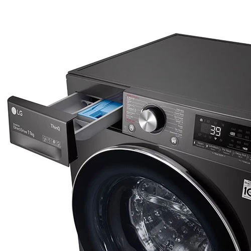 LG Front Load Washing Machine WR9011PBG - 11 Kg and 1400 RPM Spin Speed - AI DD and Steam+ - 14 Smart Programs - Child Lock - Platinum Black (6222048405973) - image 5