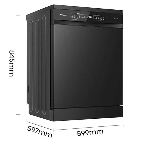 Hisense Dishwasher HS673C90BME - 8 Washing Programs and 16 Set - Inverter Motor - Smart Dry Technology - Wi-Fi Connectivity - Black (6974805075973) - image 6