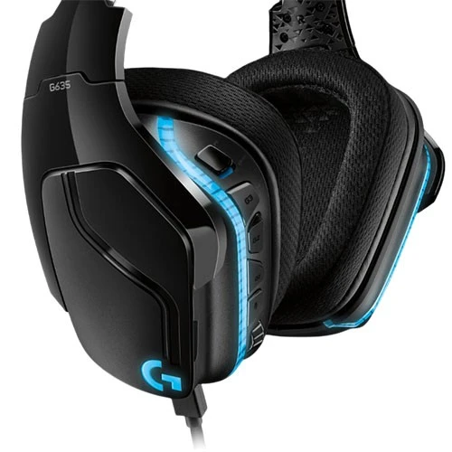 Logitech G635 Gaming Headset - 50mm Pro-G Drivers - LIGHTSYNC RGB - DTS Headphone:X 2.0 - Immersive 3D Soundscape - 6mm Flip-to-Mute Mic - Black (5099206081925) - image 5