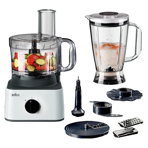 Braun Food Processor 8-in-1 System FP0132WH - 750W - 2.1L Bowl - 1.8L Blender - White (FP0132WH) - image 5 Braun Food Processor 8-in-1 System FP0132WH - 750W - 2.1L Bowl - 1.8L Blender - White (FP0132WH) - image 5