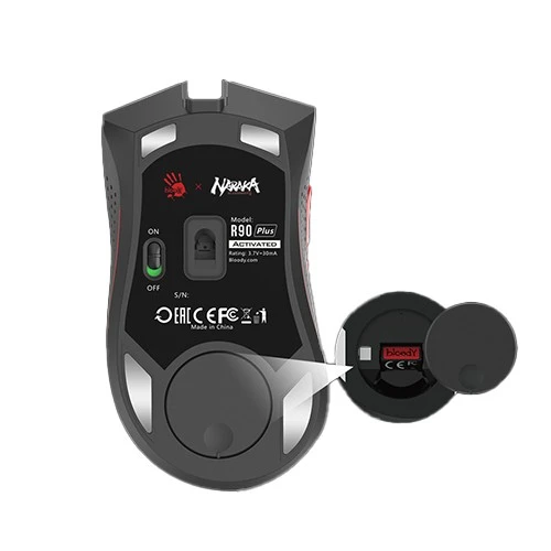 Bloody R90 Plus Naraka Wireless Gaming Mouse - 5000 CPI - Wireless - Metal X'Glide Armor Boot (4711421981033) - image 11