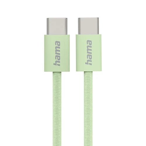 Hama Fabric Charging Cable 201727 - 60W - USB-C to USB-C - 1m Nylon - Slim & Sleek Design -Nickel-Plated Connectors (4047443532015) - image 2 Hama Fabric Charging Cable 201727 - 60W - USB-C to USB-C - 1m Nylon - Slim & Sleek Design -Nickel-Plated Connectors (4047443532015) - image 2