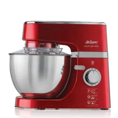 Arzum Crust Mix 1000 Stand Mixer AR1069R - 1000W - 4.5L Stainless Steel Bowl - 8 Speed Levels - Red (8693184957936) - image 3 Arzum Crust Mix 1000 Stand Mixer AR1069R - 1000W - 4.5L Stainless Steel Bowl - 8 Speed Levels - Red (8693184957936) - image 3