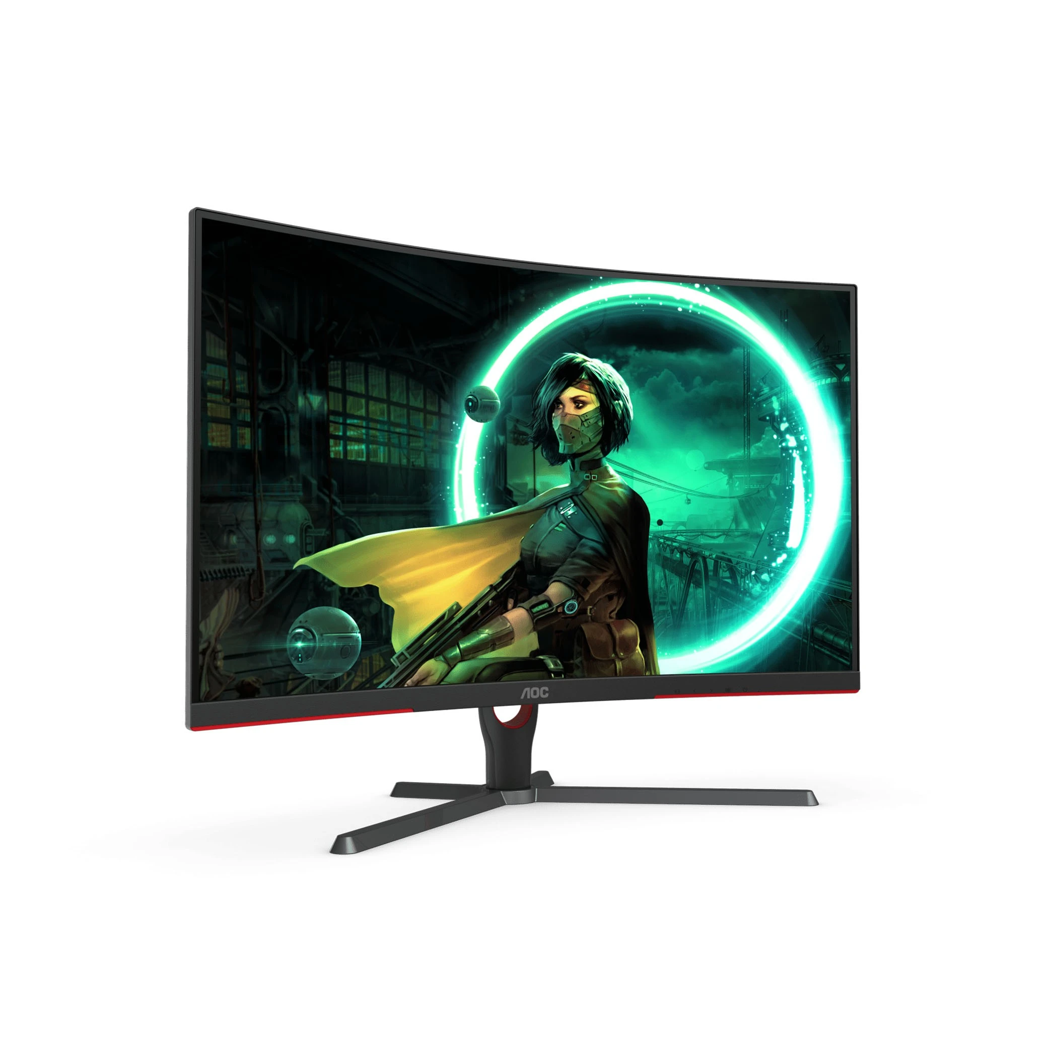 مونيتر ألعاب إيه أو سي من سلسلة G3 موديل CQ32G3SE - قياس 31.5 أنج - دقة QHD - لوحة VA - معدل تحديث 165 هرتز وزمن استجابة 1 مللي ثانية - شاشة منحنية 1000R - - اسود (4717385945869) - image 2