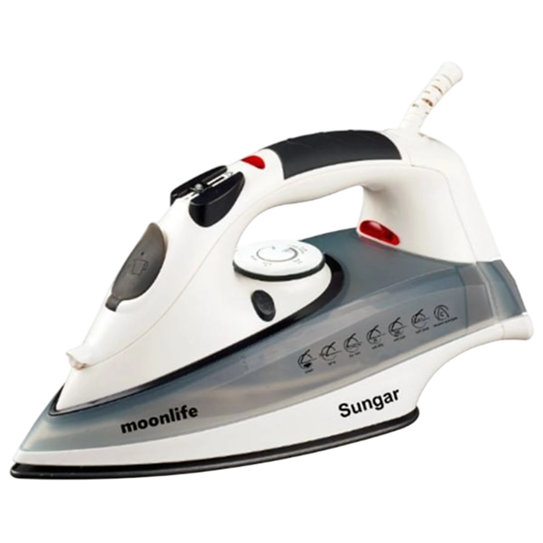 Moonlife Sungar Ceramic Steam Iron MF904 - 2200W Power - Vertical Steam - Self-Cleaning & Anti-Drip - Black & White (8682079450140) - image 1