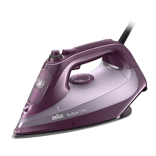 Braun TexStyle 7 Pro Steam Iron SI7181VI - 3100W Power - iCare Technology - Precision Tip - Anti-Drip & Self-Clean - Violet (8021098000484) - image 1 Braun TexStyle 7 Pro Steam Iron SI7181VI - 3100W Power - iCare Technology - Precision Tip - Anti-Drip & Self-Clean - Violet (8021098000484) - image 1
