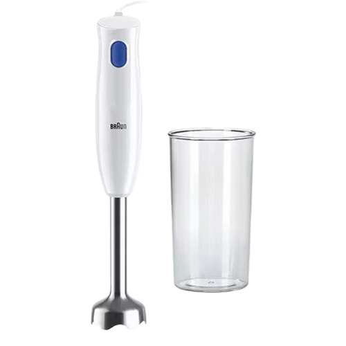 خلاط براون مالتيكويك 1 اليدوي HB101AI-MQ10.001MWH بقوة 450 واط وسعة 600 مل  - أبيض (8021098002334) - image 1