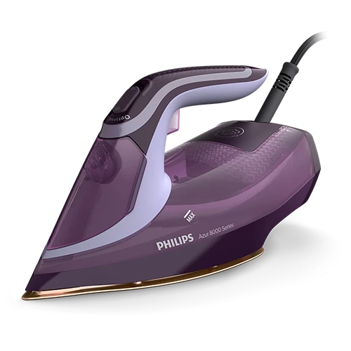 Philips Azur 8000 Series Steam Iron DST8021/36 - 3000W Power - OptimalTEMP Technology - 240g Steam Boost - SteamGlide Elite Soleplate - Purple (8720389004827) - image 1