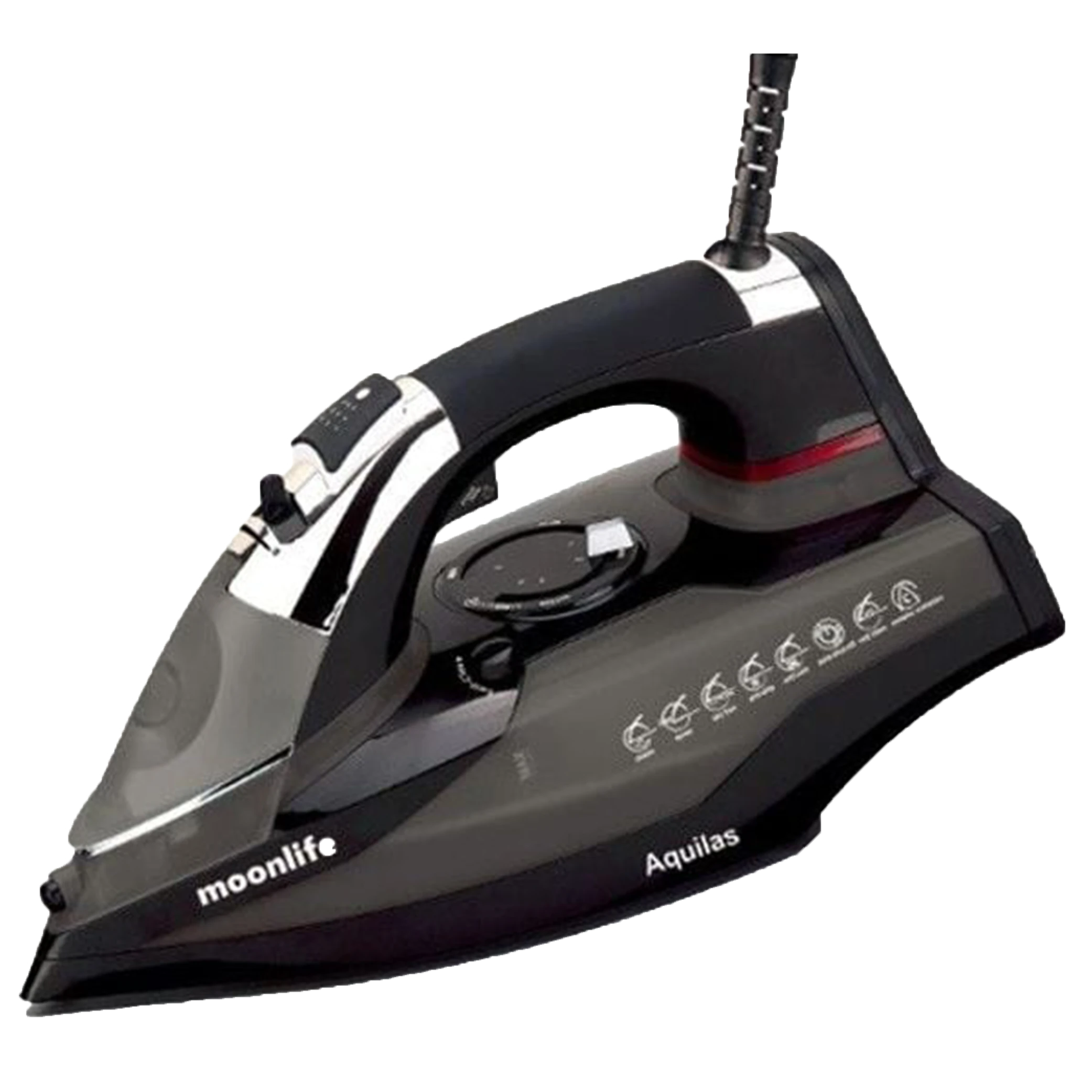Moonlife Aquilas Ceramic Steam Iron MF906 - 2600W Power - Ceramic Soleplate - Auto Shut-Off - Vertical Steam - Black (8682079450164) - image 1