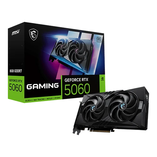 MSI Gaming Nvidia GeForce RTX 5060 OC Edition Gaming Graphics Card - PCIe 5.0 8GB GDDR7 Memory - Black (824142422823) - image 1 MSI Gaming Nvidia GeForce RTX 5060 OC Edition Gaming Graphics Card - PCIe 5.0 8GB GDDR7 Memory - Black (824142422823) - image 1