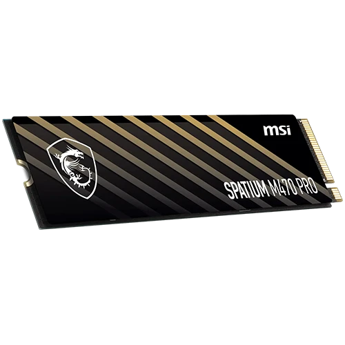 قرص MSI سباتيوم برو 2 تيرابايت M470 SSD PCIe 4.0 M.2 NVMe بسرعة قراءة 6000 ميجابايت/ثانية وسرعة كتابة 5000 ميجابايت/ثانية  - أسود (824142390283) - image 1