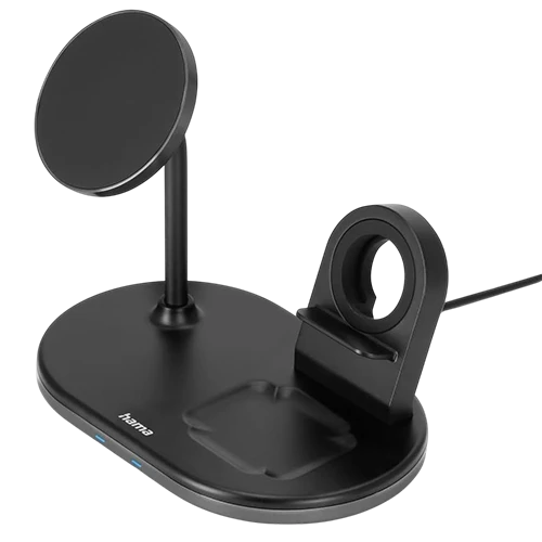 Hama MagCharge Multi-Charging Station 187272 - Wireless Fast Charging 15W - 3-in-1 Wireless -Magnetic Alignment - Safety Features - Black (4047443468499) - image 1 Hama MagCharge Multi-Charging Station 187272 - Wireless Fast Charging 15W - 3-in-1 Wireless -Magnetic Alignment - Safety Features - Black (4047443468499) - image 1