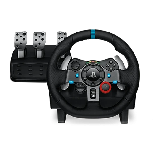 Logitech G G29 Driving Force Racing Wheel Controller - Dual-Motor Force Feedback - Wired - Stainless Steel Paddle Shifters - Black (5099206057319) - image 1
