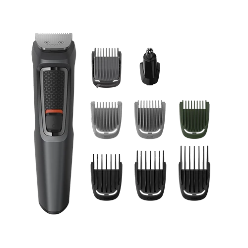 Philips 9-in-1 Multigroom Series 3000 MG3747/13 - Trims, Styles, and Clips Face, Hair and Body with Self-Sharpening Blades - Black (8710103840862) - image 1